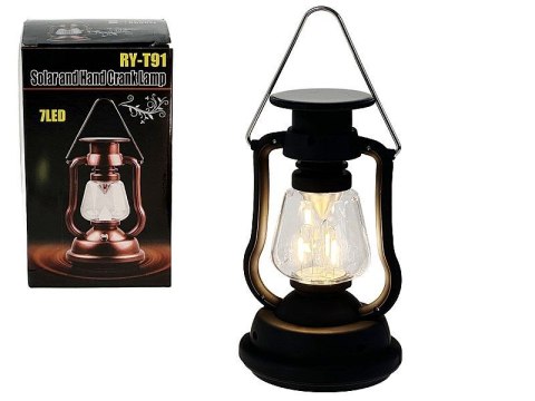 Lampka dekoracyjna Adar campingowa solarna + ładowarka USB, 20x12cm, z dynamem do ręcznego ładowania; Box (598911) Lampka dekoracyjna Adar campingowa solarna + ładowarka USB, 20x12cm, z dynamem do ręcznego ładowania; Box (598911)