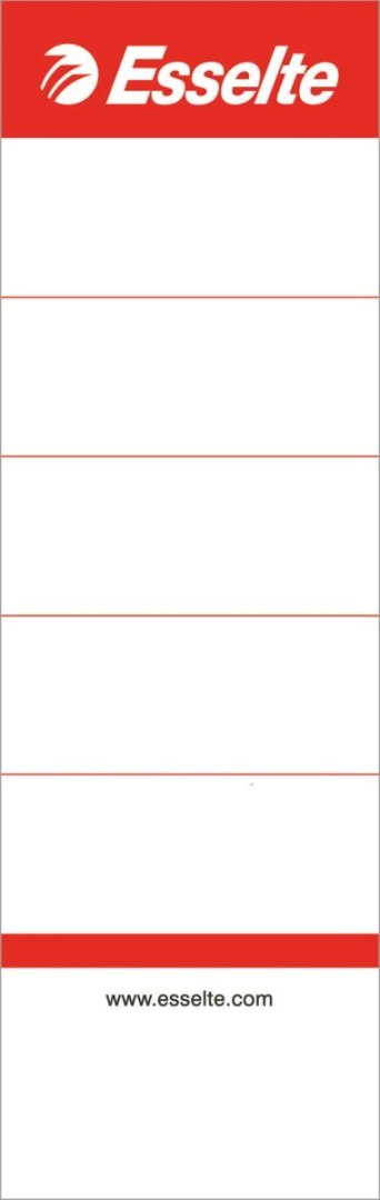 Etykiety opisowe do segregatora biały [mm:] 50x158 Esselte (810801)