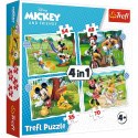 Puzzle Trefl Fajny dzień Mickiego 4w1 4w1 el. (34604)