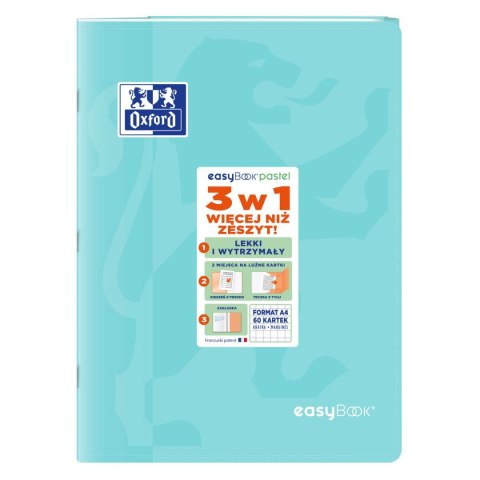 Zeszyt Oxford EASYBOOK PASTEL A4 60k. 90g krata (400161237) Zeszyt Oxford EASYBOOK PASTEL A4 60k. 90g krata (400161237)
