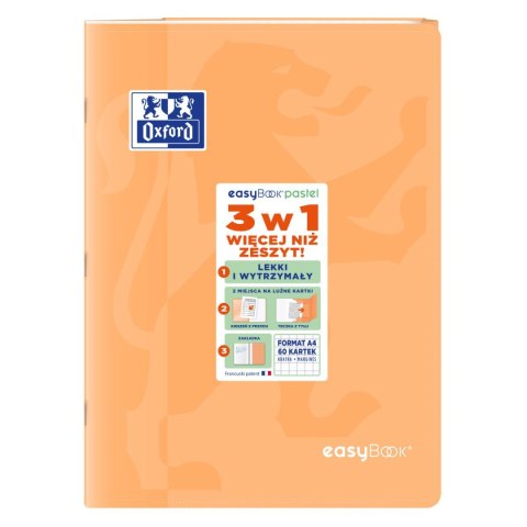 Zeszyt Oxford EASYBOOK PASTEL A4 60k. 90g krata (400161237) Zeszyt Oxford EASYBOOK PASTEL A4 60k. 90g krata (400161237)