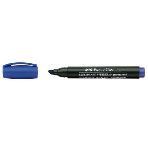 Marker permanentny niebieski ścięta końcówka