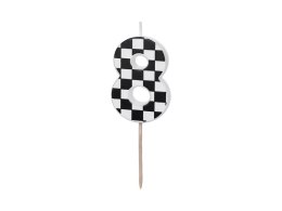 Świeczka urodzinowa Cyferka 8, 5.5 cm, mix Partydeco (SCU7-8)