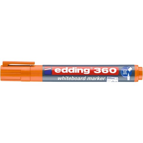 Marker suchościeralny Edding pomarańczowy 1,5-3,00mm okrągła końcówka (360/006/P ED) Marker suchościeralny Edding pomarańczowy 1,5-3,00mm okrągła końcówka (360/006/P ED)