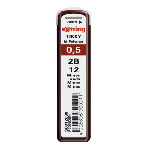 Wkład do ołówka (grafit) Rotring 2B 0,5mm