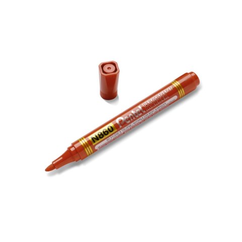 Marker permanentny Pentel czerwony 1,2-4,5mm ścięta końcówka Marker permanentny Pentel czerwony 1,2-4,5mm ścięta końcówka