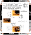 Ołówek Koh-I-Noor Sudoku dwustronny grafitowo-gumowy złoty lub srebrny (1350)