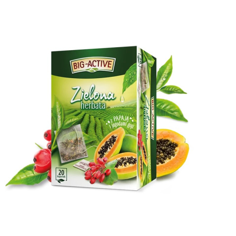 BIGACTIVE herbata zielona papaja jagody goi 20 t. BIGACTIVE herbata zielona papaja jagody goi 20 t.