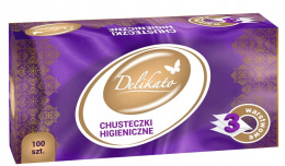 Chusteczki kosmetyczne BOX 100 Delikato