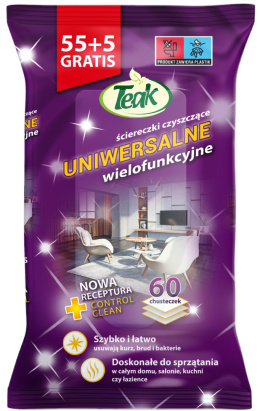 Ścierki Uniwersalne Nawilżane 60 TEAK