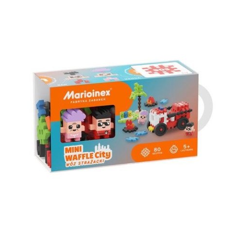 Klocki konstrukcyjne Marioinex Mini Waffle 80 elementów Straż pożarna Klocki konstrukcyjne Marioinex Mini Waffle 80 elementów Straż pożarna