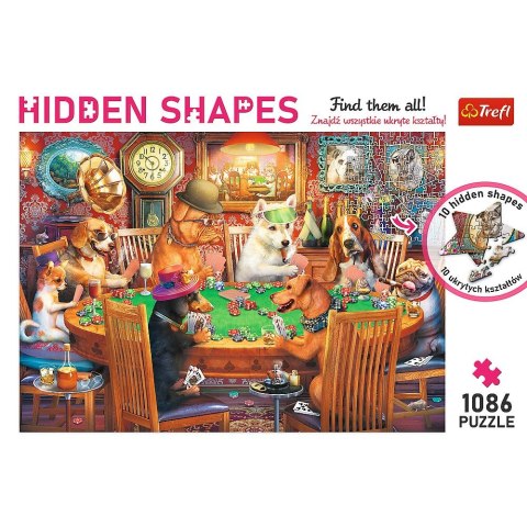 Puzzle Hidden Shapes, Wieczór gier 1086 el. Trefl (10749)