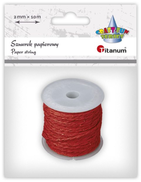 Sznurek Titanum Craft-Fun Series papierowy 10m (24BR0201-15(czerwony)) Sznurek Titanum Craft-Fun Series papierowy 10m (24BR0201-15(czerwony))