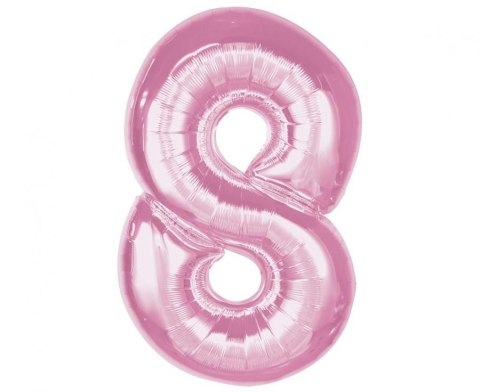 Balon foliowy Godan Smart, cyfra 8, j. różowa, 92 cm (CH-S9J8) Balon foliowy Godan Smart, cyfra 8, j. różowa, 92 cm (CH-S9J8)