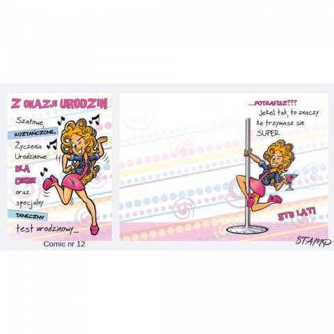 Kartka składana Ev-corp Comic Urodzinowy dla dziewczyny B6 (STKC-012) Kartka składana Ev-corp Comic Urodzinowy dla dziewczyny B6 (STKC-012)