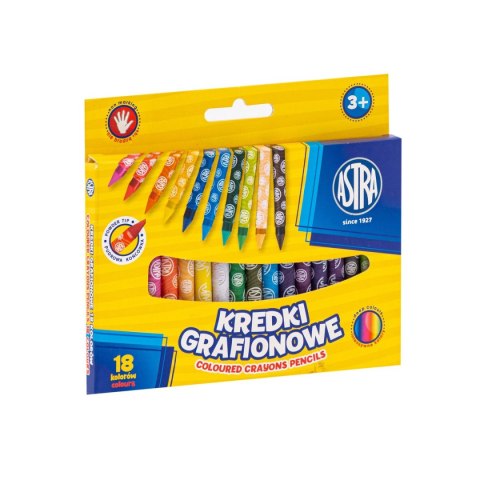 Kredki świecowe Astra GRAFIONOWE 18 kol. (316023901) Kredki świecowe Astra GRAFIONOWE 18 kol. (316023901)
