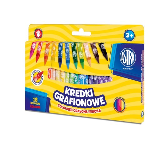 Kredki świecowe Astra GRAFIONOWE 18 kol. (316023901) Kredki świecowe Astra GRAFIONOWE 18 kol. (316023901)