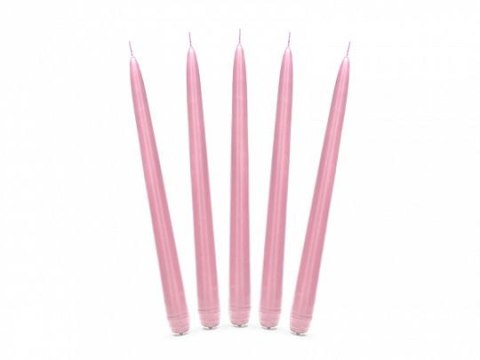 Świeca Partydeco stożkowa matowa, j. różowy, 24cm (1 op. / 10 szt.) jasny zielony [mm:] 240 (SKMAT-081)