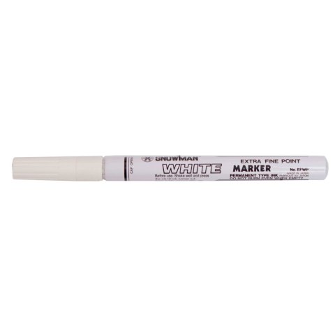 Marker olejowy Snowman cienki biały biały 0,5mm okrągła końcówka Marker olejowy Snowman cienki biały biały 0,5mm okrągła końcówka
