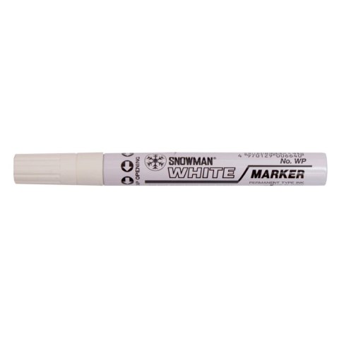 Marker olejowy Snowman gruby biały biały 1,5-3,00mm okrągła końcówka Marker olejowy Snowman gruby biały biały 1,5-3,00mm okrągła końcówka