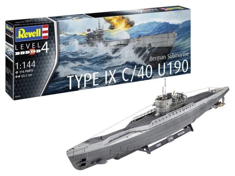 Model do sklejania Statek German Submarine Type IX C/40 U190 Cobi (REV-05167)