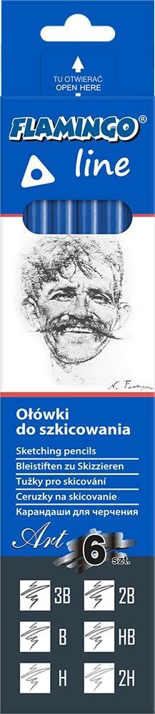 Ołówek Flamingo Line w kartonowym pudełku (różne) Ołówek Flamingo Line w kartonowym pudełku (różne)
