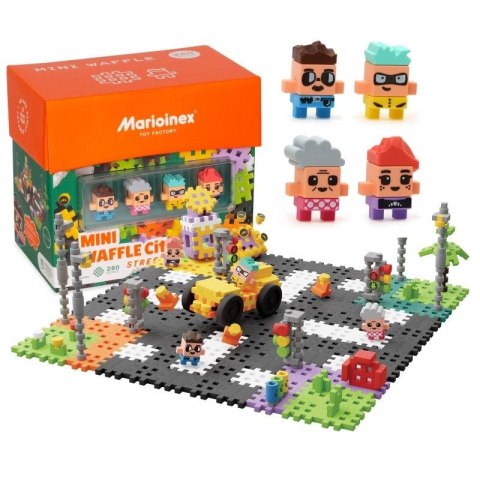 Klocki konstrukcyjne Marioinex Mini Waffle City 280 elementów ulica Klocki konstrukcyjne Marioinex Mini Waffle City 280 elementów ulica