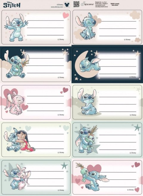 Naklejka na zeszyt Beniamin Stitch Naklejka na zeszyt Beniamin Stitch