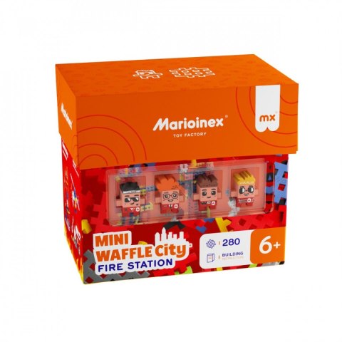 Klocki konstrukcyjne Marioinex Mini Waffle City 280 elementów remiza strażacka Klocki konstrukcyjne Marioinex Mini Waffle City 280 elementów remiza strażacka