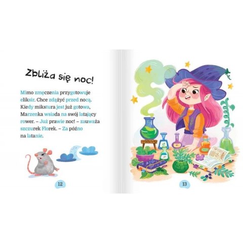 Książka dla dzieci Uczę się czytać. Duże litery. Podział na sylaby. Marzenka i latające krowy Książka dla dzieci Uczę się czytać. Duże litery. Podział na sylaby. Marzenka i latające krowy