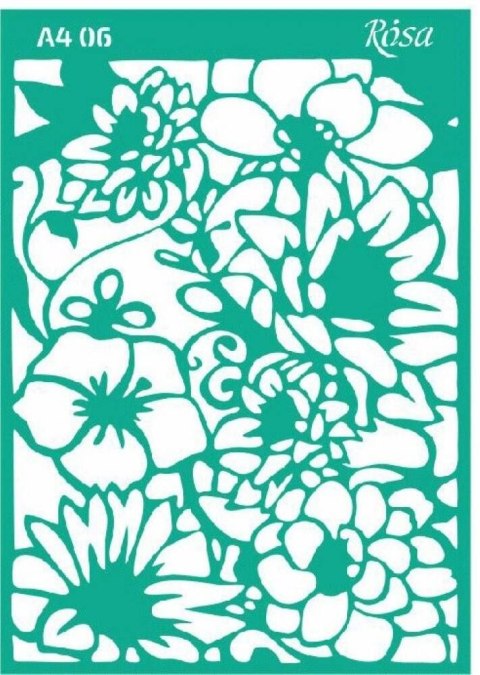 Szablon Rosa Ornamenty kwiatowe (0006)