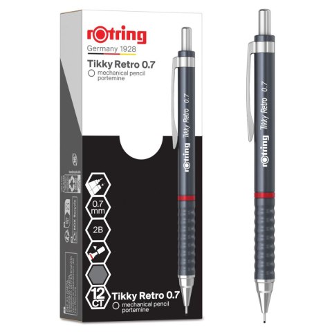 Ołówek automatyczny Rotring TIKKY RETROgreyMP 0,7 0,7mm (2202570) Ołówek automatyczny Rotring TIKKY RETROgreyMP 0,7 0,7mm (2202570)