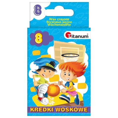 Kredki świecowe Titanum 8 kol. (2108D) Kredki świecowe Titanum 8 kol. (2108D)