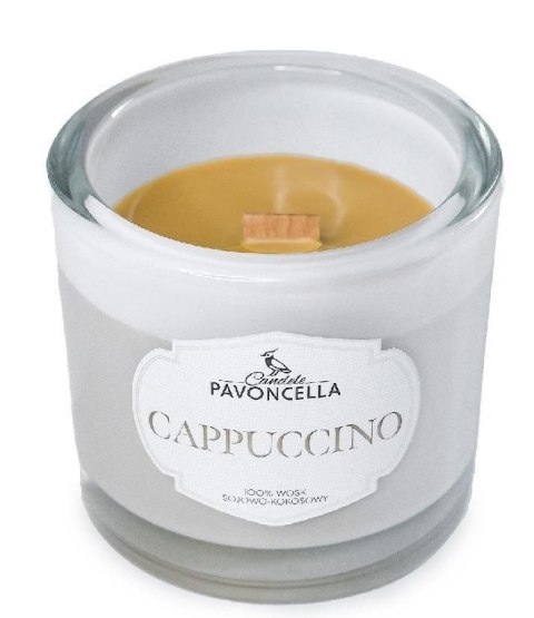 Świeczka ozdobna Pavoncella Classico Cappuccino biała 170g (5905711530479) Świeczka ozdobna Pavoncella Classico Cappuccino biała 170g (5905711530479)