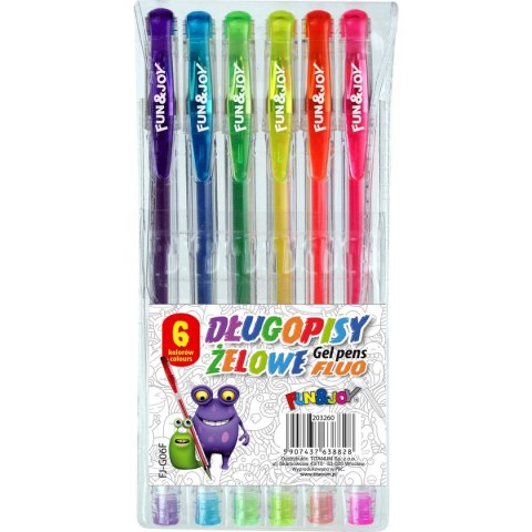 Długopis żelowy Fun&Joy fluorescencyjny mix 0,8mm (FJ-G06F) Długopis żelowy Fun&Joy fluorescencyjny mix 0,8mm (FJ-G06F)