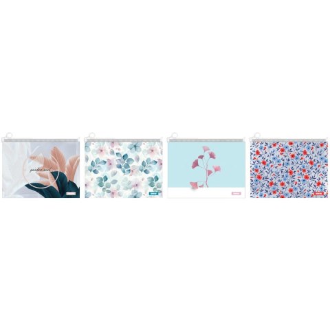 Teczka plastikowa na suwak flower A4 mix Beniamin Teczka plastikowa na suwak flower A4 mix Beniamin