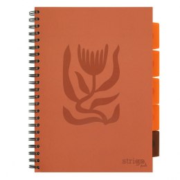 Kołozeszyt (kołonotatnik) FLORAL CEGLANY A4 100k. 80g krata Strigo (PADS043)