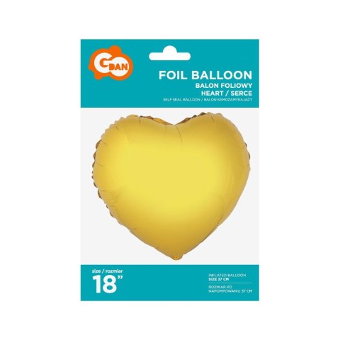 Balon foliowy Godan serce złote 18 18cal (FG-S36ZL) Balon foliowy Godan serce złote 18 18cal (FG-S36ZL)