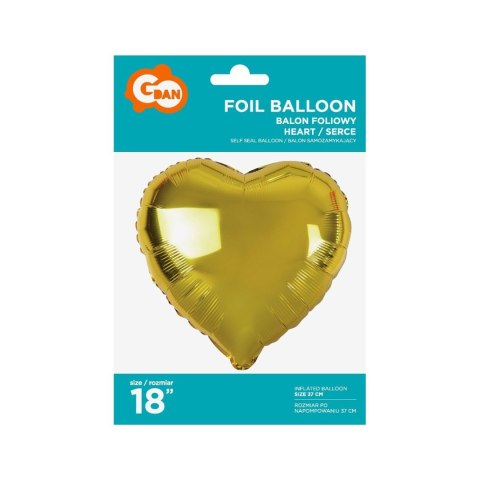 Balon foliowy Godan serce złote 18 18cal (FG-S36ZL) Balon foliowy Godan serce złote 18 18cal (FG-S36ZL)