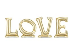 Balon foliowy Partydeco stojący napis LOVE, 350x114 cm, złoty (FB271S-019)