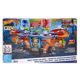 Tor wyścigowy Hot Wheels HW City Zakręcona mega myjnia (HDP05)