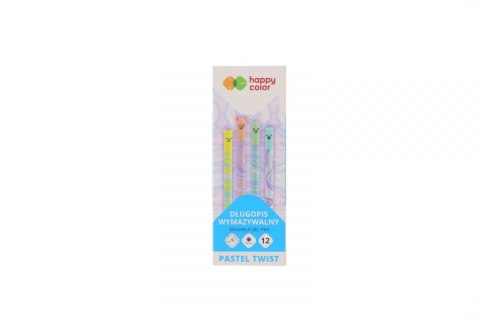 Długopis wymazywalny Happy Color Pastel Twist (Uszaki), niebieski 0,5mm (HA 4120 02PT-3)