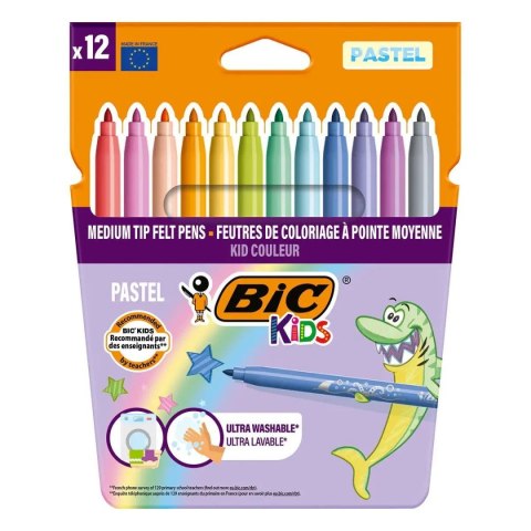 Flamaster Bic Kids pastelowe 12 kol. (520084) Flamaster Bic Kids pastelowe 12 kol. (520084)
