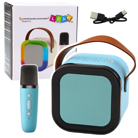 Mikrofon zabawkowy Lean Zestaw Karaoke Głośnik Mikrofon Bezprzewodowy K12 RGB Bluetooth Niebieski (24549) Mikrofon zabawkowy Lean Zestaw Karaoke Głośnik Mikrofon Bezprzewodowy K12 RGB Bluetooth Niebieski (24549)