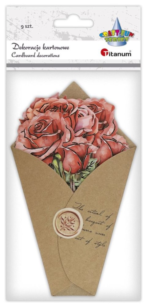 Ozdoba papierowa Titanum Craft-Fun Series Flower Letter róże (24XQ0501-12) Ozdoba papierowa Titanum Craft-Fun Series Flower Letter róże (24XQ0501-12)