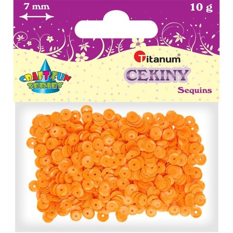 Cekiny Titanum Craft-Fun Series Okrągłe pastelowe pomarańczowe Cekiny Titanum Craft-Fun Series Okrągłe pastelowe pomarańczowe