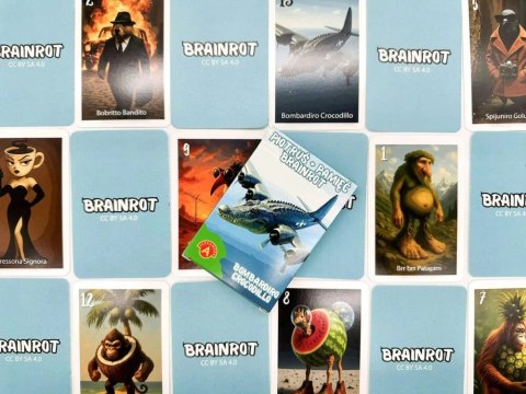 Karty Piotruś Brainrot Bombardiro Crocodillo Alexander 25 sztuk Karty Piotruś Brainrot Bombardiro Crocodillo Alexander 25 sztuk