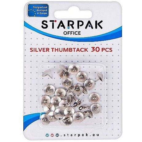 Pinezki Starpak Office kolor: srebrna 30 szt (149876) Pinezki Starpak Office kolor: srebrna 30 szt (149876)
