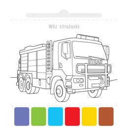 Książka dla dzieci Aksjomat Użyj wody, zbudź kolory! Pojazdy