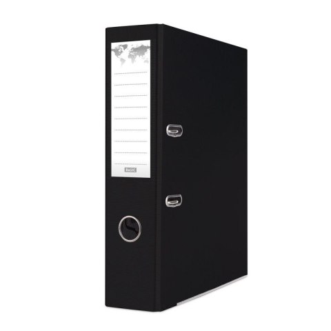 Segregator dźwigniowy Basic z szyną A4 75mm czarny (21024221-05)
